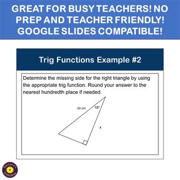 Trigonometric Functions Google Slides: Lesson Slides for Trigonometry