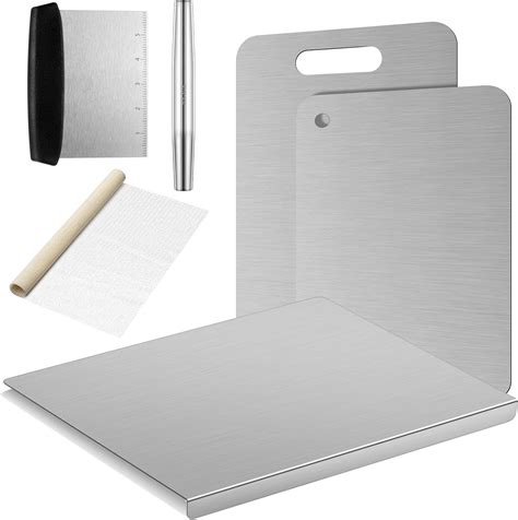 Amazon Patelai 6 Pcs Stainless Steel Cutting Board Set Steel