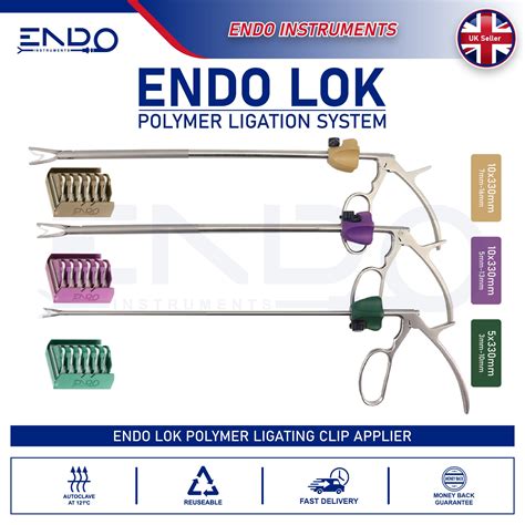 New Endolok Clip Applier Endolok Polymer Ligating Clip Applicator