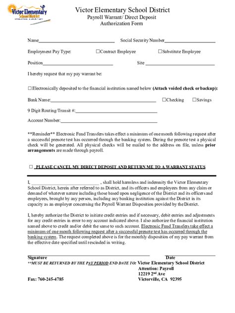 Fillable Online Free Direct Deposit Authorization Forms 22 Pdf Eforms Fax Email Print