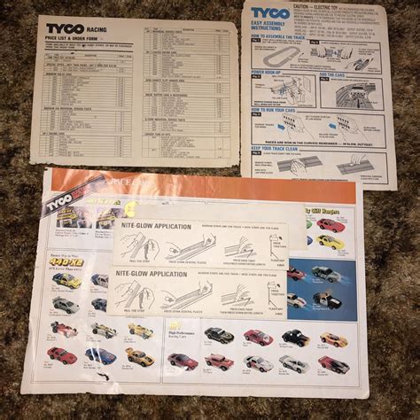 Vtg Tyco Electric Racing Set Nite Glow Slot Car Track P Q Ebay