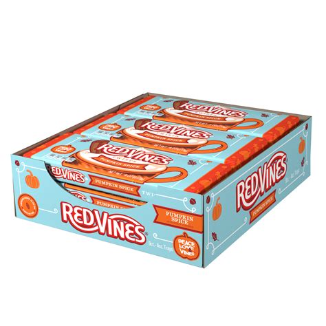 Red Vines Pumpkin Spice Twists Halloween Candy 4oz Tray