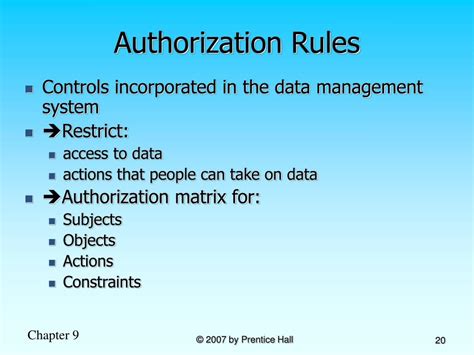 Authorization Matrix Template