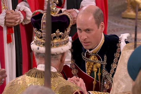 Prince William Kneels Before His Father King Charles In Emotional