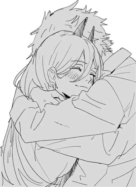 An Anime Character Hugging Another Character With His Arms Around Each