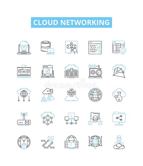 Networking Vector Line Icons Set Networking Lan Wan Wifi Routers Hubs Ethernet