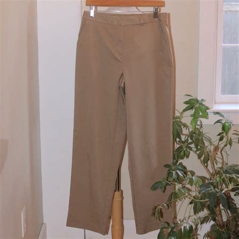 Talbots Pants Jumpsuits Talbots Tan Stretch Silky Poly Blend