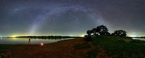 Double Night Arch With Zodiacal Light And Gegenschein Against The