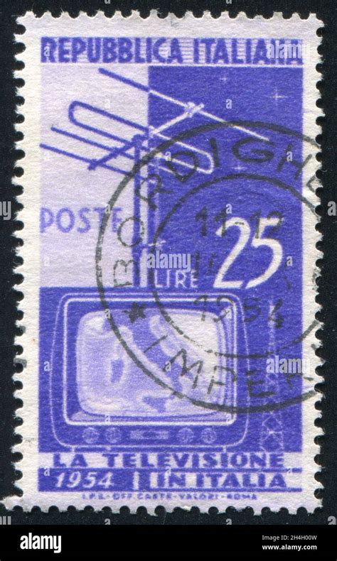 Italy Circa Stamp Printed By Italy Shows Television Screen And