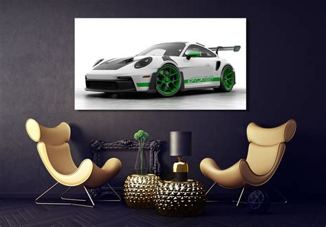 Porsche Gt Rs Ready To Hang Canvas Wall Art Poster Porsche Canvas