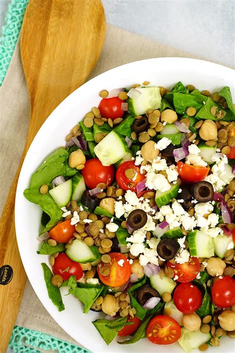 Mediterranean Lentil Salad Happiness Is Homemade