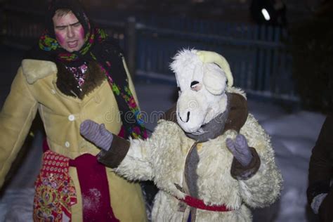 Kalyada Ceremony Slavic Folk Festival On The Eve Of The Old New Year