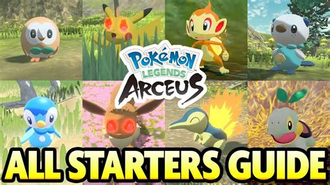 How To Get All Starter Pokemon In Pokemon Legends Arceus Youtube