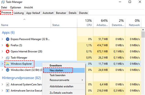 Gel St Windows Startmen Und Taskleiste Funktionieren Nicht