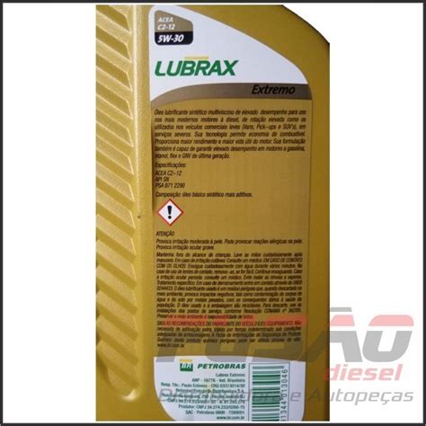 Kit 7 Litros Óleo 5w30 100 Sintético LUBRAX EXTREMO