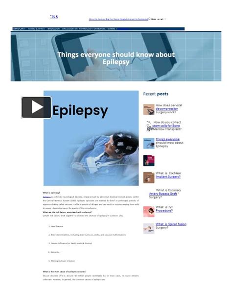 Ppt Things Everyone Should Know About Epilepsy Powerpoint