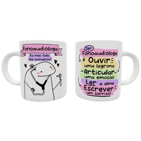 Caneca Decorativa Flork Profiss Es Fonoaudi Loga Elo