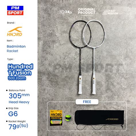 Jual Raket Badminton Bulutangkis Hundred T Fusion 500 Zoom Original