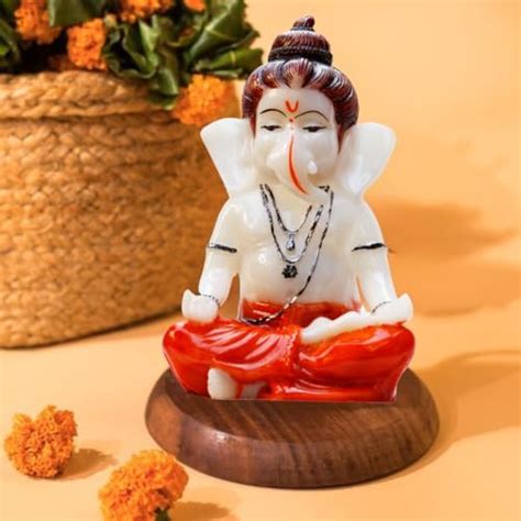 Beckon Venture Hindu Lord Ganpati Ganesha Ji Idol Murti Decorative