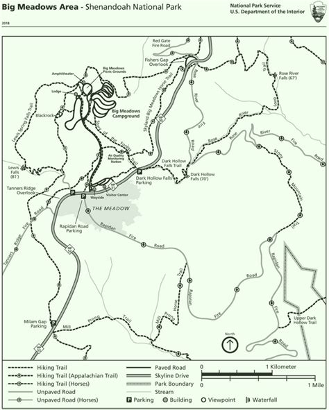 Shenandoah Big Meadows Area Trail Map