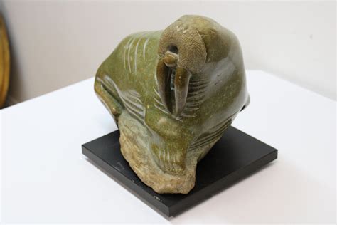 Eskimo Hand Carved Soapstone Walrus For Sale At Stdibs Walrus Hands