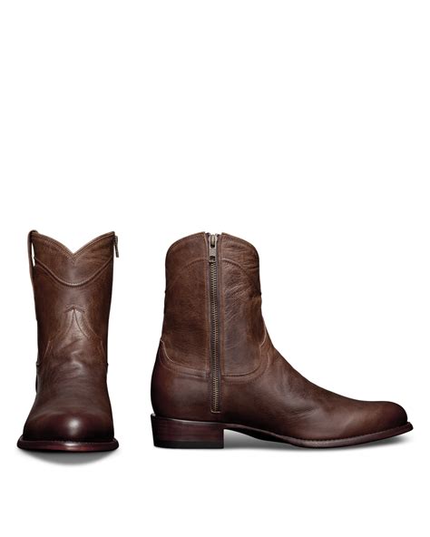 Mens Zipper Cowboy Boots Leather Zip Up Boots The Dean Cafe