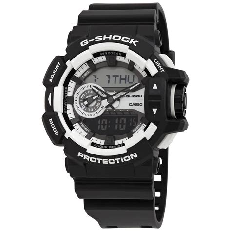 Men S G Shock Ga A Black Resin Quartz Sport Watch Walmart