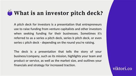 What Is An Investor Pitch Deck Examples 4Mill Template