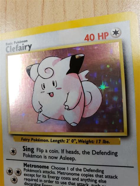 Mavin Pokemon Tcg Clefairy Base Set Unlimited Holo Foil Rare