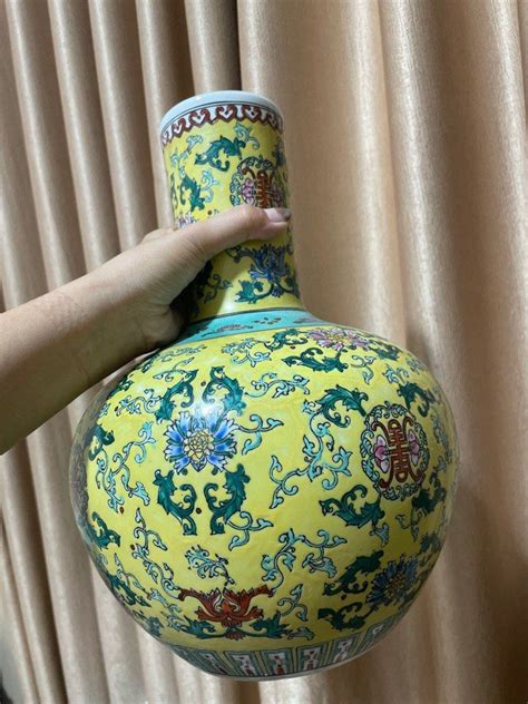 Guci Antik Vas Kuning Porcelain China Import Rare Langka On Carousell