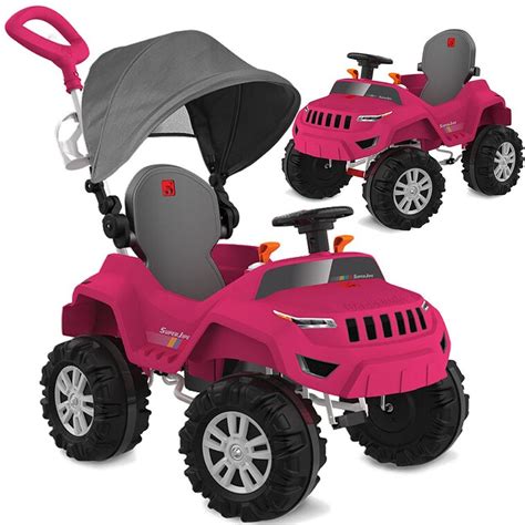 Carrinho Passeio Pedal Bandeirante Superjipe Capota Pink Shopee