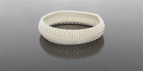 Tiffany And Co Sterling Silver 15mm Somerset Mesh Bangle Bracelet At 1stdibs Tiffany Mesh