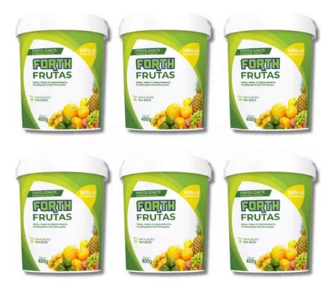 Kit 6 Fertilizantes Adubo Forth Árvores Frut Frutas Npk 400g Frete grátis