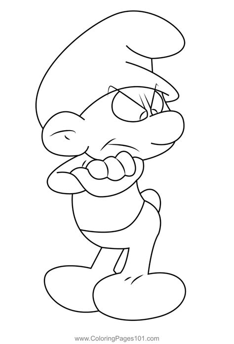 Angry Smurfs Coloring Page for Kids - Free The Smurfs Printable ...