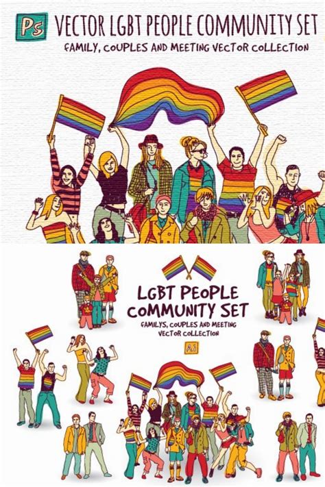 Vector Lgbt People Community Set Masterbundles