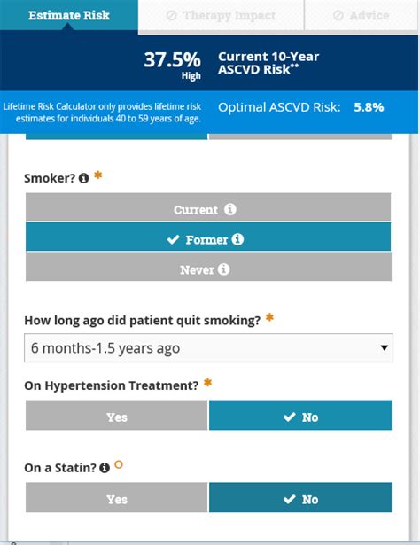 Ascvd Risk Estimator Plus American College Of Cardiology