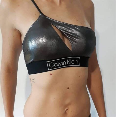 Dámské plavky Calvin Klein KW01949 BIKINI Calvin Klein Dvoudílné plavky puzzle Dámské