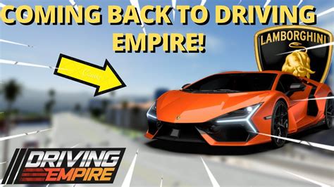 LAMBORGHINIS Oficially COMING BACK To Driving Empire Roblox Driving