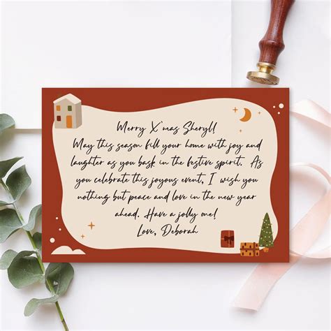 [Custom Message] Christmas Collection One-sided Gift card - Christmas ...