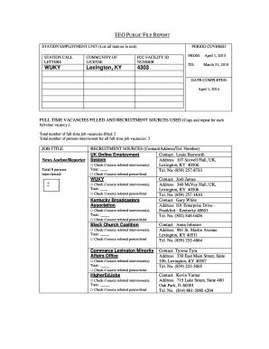 Fillable Online EEO PUBLIC FILE REPORT NPR Digital Services Fax Email