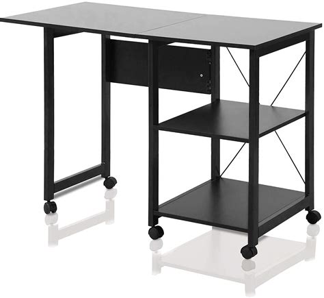 Buy Desk with Wheels - Rolling Desk with Storage, Computer Table with Wheels, Office Writing ...