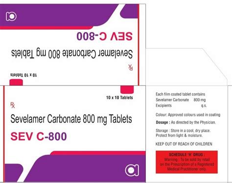 Sevelamer 800 Mg Tablets At Rs 175 Stripe Sevelamer Carbonate Tablet