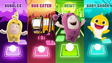 Oddbods Newt Bus Eater Oddbods Bubbles Baby Shark Tiles Hop Edm