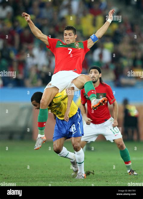 CRISTIANO RONALDO & GILBERTO S PORTUGAL V BRAZIL DURBAN STADIUM DURBAN ...