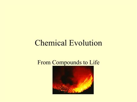 Chemical Evolution