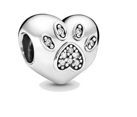 Charms Pandora łapa psa kota serce łapka prezent 12658114049 Allegro pl