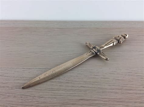 Vintageantique Solid Polished Brass Medieval Knight Letter Opener With