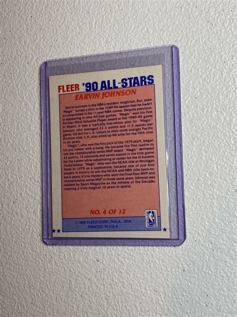 Earvin Magic Johnson Fleer All Stars No Los Angeles Lakers