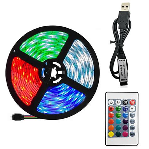 Home Garden M M M M M Rgb Led Strip Lights Colour Changing