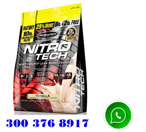 NITRO TECH BOLSA POR 10 LIBRAS PROTEÍNA LIMPIA Tienda Naturista